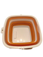 Ведро складное 10 литров, квадратное, цвет оранжевый