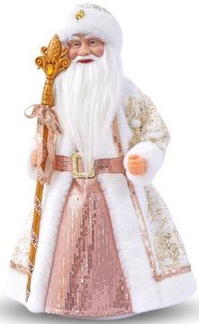 Дед Мороз Большой (золотой) (текстиль) – Премиум 1000 г.