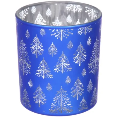 Подсвечник «Сказочная метель» 7*7,8 см, Синий
