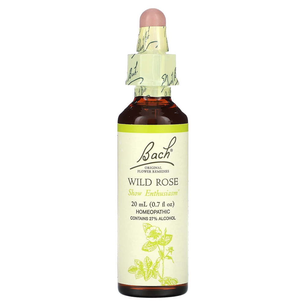Bach, Original Flower Remedies, дикая роза, 20 мл (0,7 жидк. унц.)