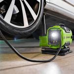 Компрессор автомобильный аккумуляторный Greenworks Арт. 3400807, 24V / 12V (от прикуривателя автомобиля), без АКБ и ЗУ в сумке