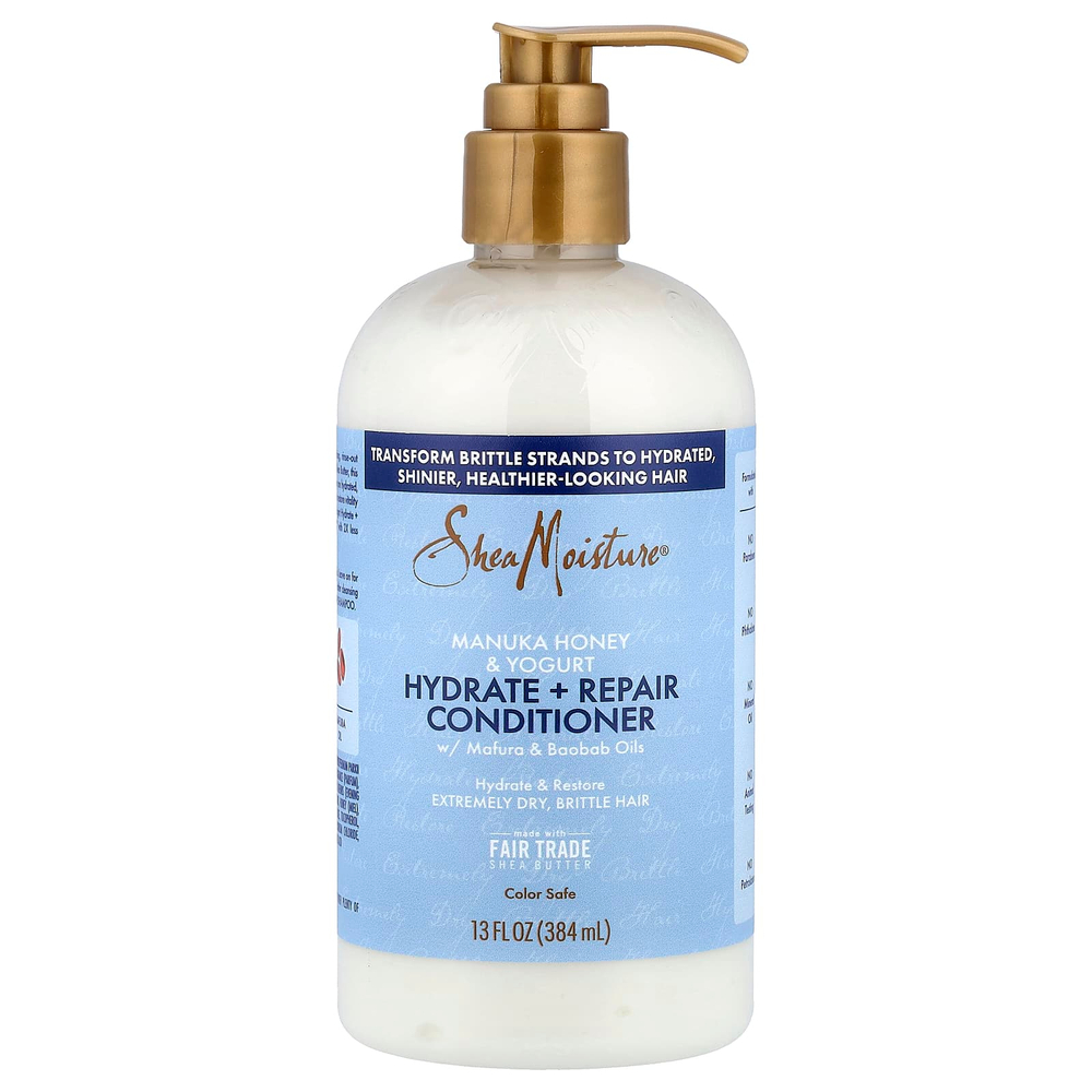 SheaMoisture, Manuka Honey & Yogurt, увлажняющий и восстанавливающий кондиционер, 384 мл (13 жидк. унц.)
