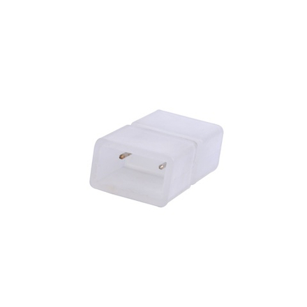 UTC-Q220 K12-B67-NNN CLEAR 025 POLYBAG Соединитель контактный прямой для светодиодных лент 220В 5050 12-14мм. 2 контакта. цвет прозрачный. 25 штук в пакете
