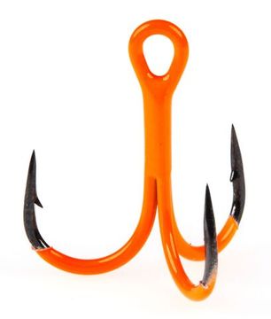 Крючки-тройники Lucky John  Orange UV LJH201 разм.004 6 шт.