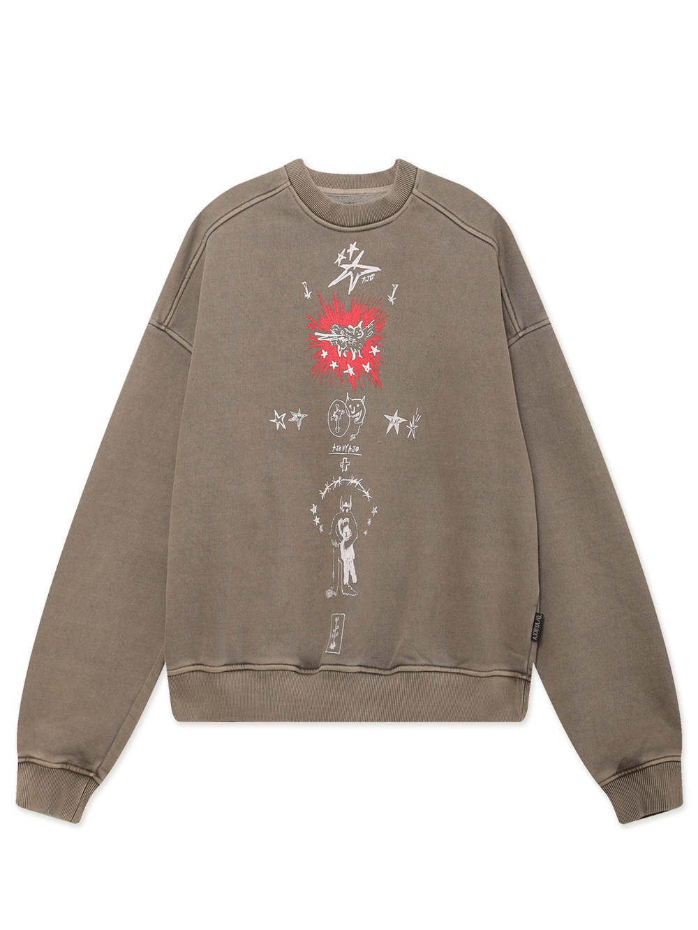 Толстовка Без Капюшона Blessing Doodle Washed Sweatshirt