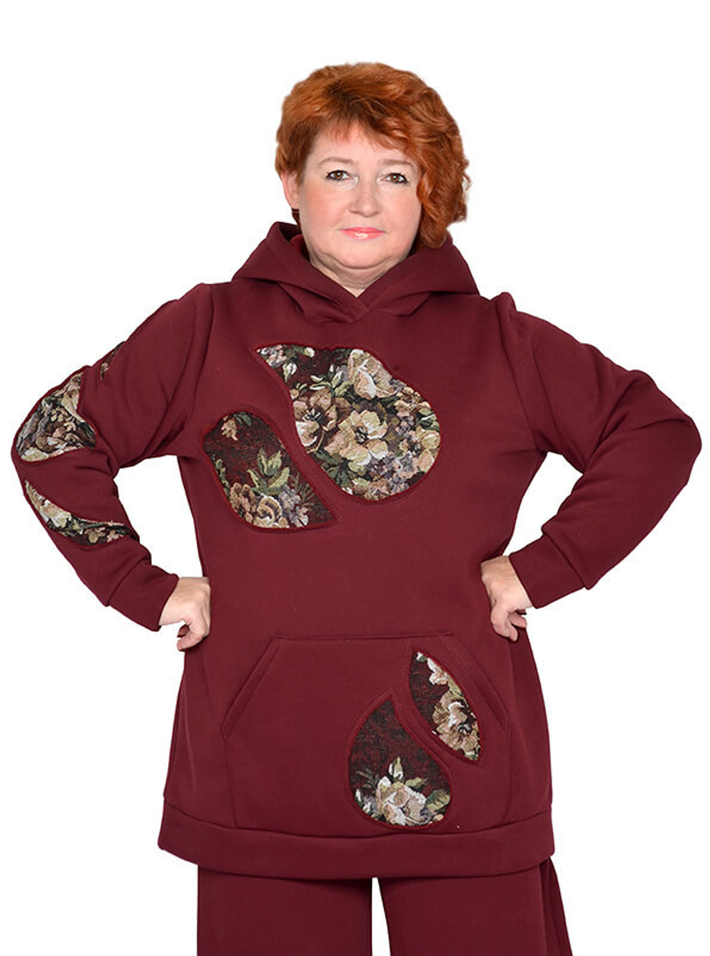 Толстовка из футера с начесом Любава