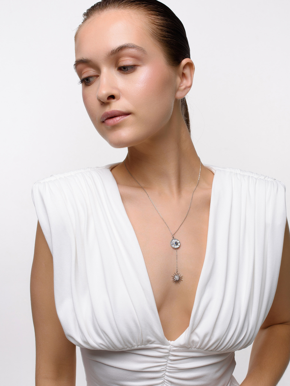 Сотуар "Crystal Sun White" с перламутром Silver"