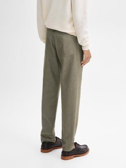 Massimo Dutti Зауженные джинсы из хлопковой джинсовой ткани, хаки