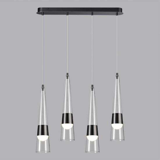 5044/42L L-VISION ODL24 435 глянц.темн.хром/прозрачный/металл/стекло Люстра LED 42W 3000K 4167Лм LUMP