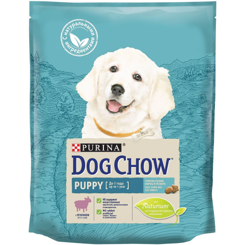 Сухой корм Dog Chow Puppy для щенков, с ягненком, 0.8 кг