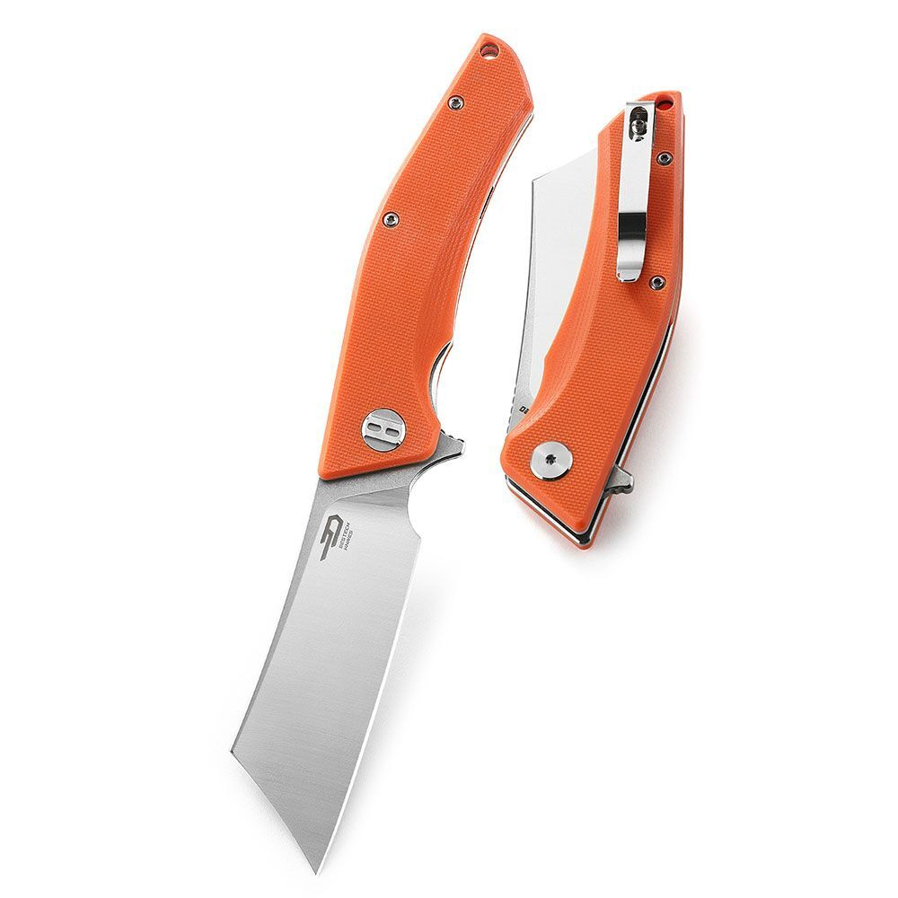 Нож туристический Bestech Cubic сталь D2, рукоять G10 оранжевая