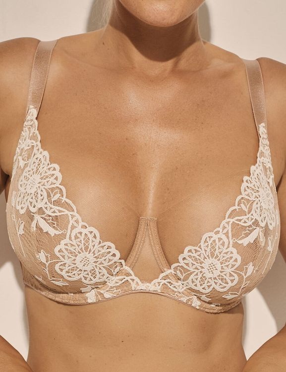 Бюстгальтер Kinga Simply (белый/телесный)