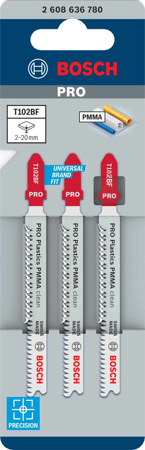 Пилки лобзиковые T102BF CLEANPMMA BOSCH 2608636780