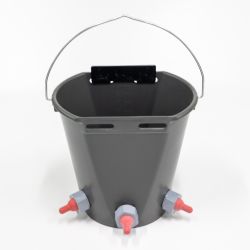 Ведро для выпойки, поения, кормления козлят и ягнят 8л, 3 соски, с креплением