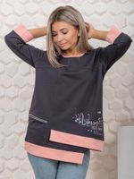 853 Туника "серый/пудра" SveTekst (Акция)