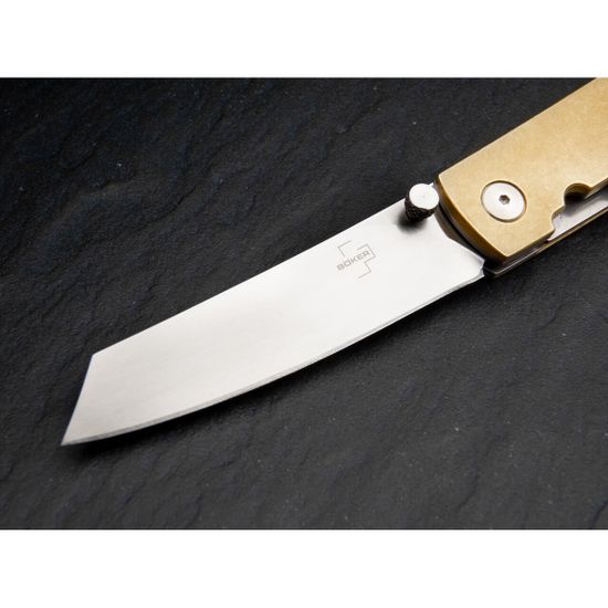 Складной нож Boker 01BO328 Tenshi Brass c клинком из стали VG-10, рукоять латунь