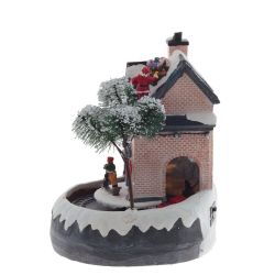 GAEM Фигурка декоративная "Рождество" (4 мелодии, подсвет, движ, 3xAA н/п, +USB), L19 W18 H22 см