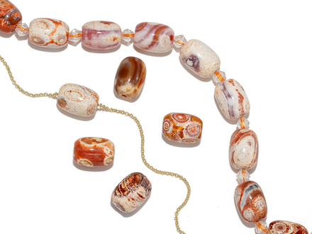 Бусины из агата 10х13мм (1 штука)