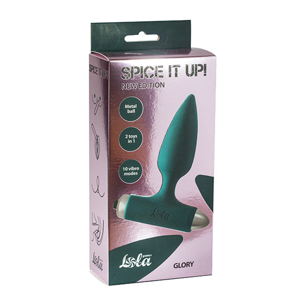 Анальный стимулятор 11см с вибрацией Lola Games Spice it up New Edition Glory Dark green 8015-02lola