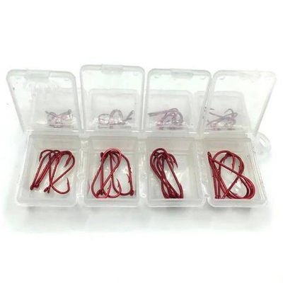 Набор рыболовных крючков 40 шт Красные