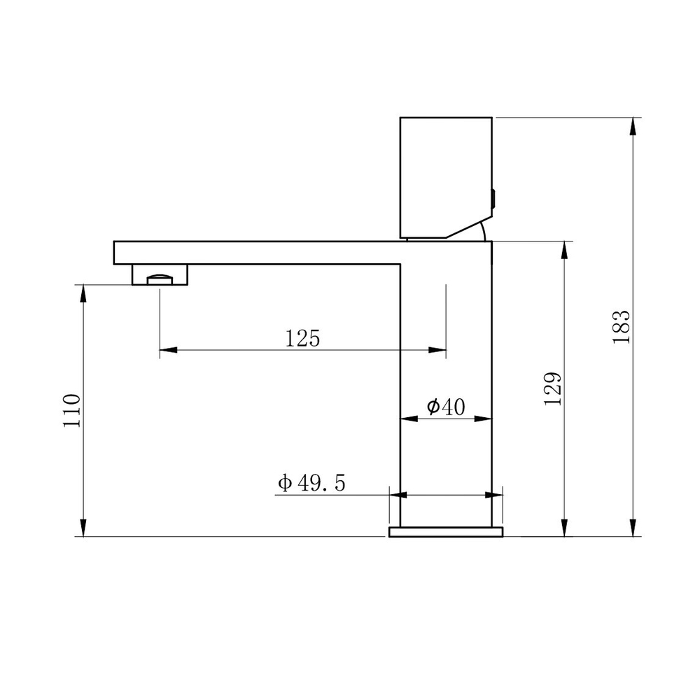 Смеситель для раковины WONZON & WOGHAND,  Брашированный никель (WW-101-BS)