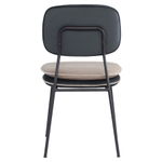 Стул с контрастным кантом pea, велюр, темно-серый/бежевый