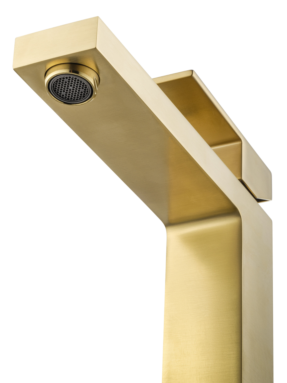 Смеситель для раковины высокий WONZON & WOGHAND CUBE, Брашированное золото (WW-88239016-BG)