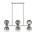 8114/6 MODERNI LN25 142 хром/дымчатый, металл/стекло Подвесной светильник G9 3*30W + E14 3*40W 220V TAUNA