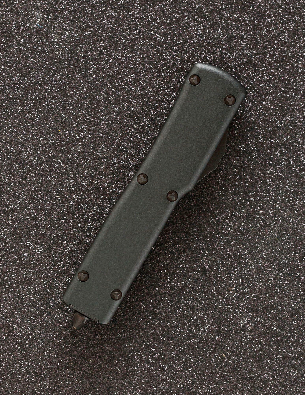 Автоматический складной нож SteelBro UTX-70 T/E Tanto Black 149-1BK (черный-черный) фронталка/выкидуха