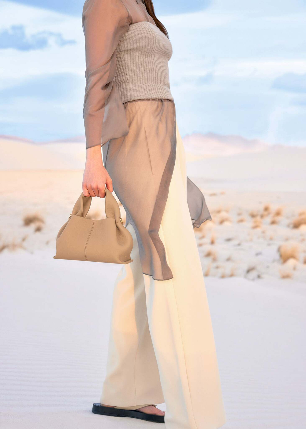 Сумка Polene Numéro Neuf Mini EDITION TEXTURED BEIGE