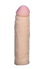 Телесная насадка Harness из неоскин - 16,5 см. (Цвет: телесный)