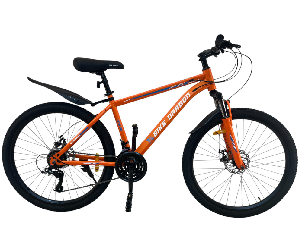 Велосипед Bike Dragon 26" 21скор (стальная рама, SunRun, диск. тормоз) BD-2-26-4 оранжевый