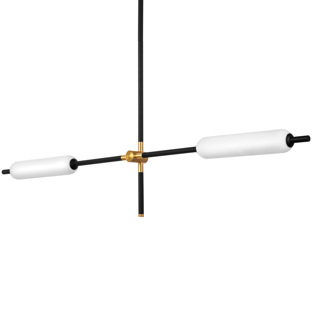 719027 Люстра PILONE LED 2x8W ЧЕРНЫЙ/БЕЛЫЙ 3000K