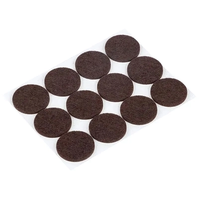 Накладки-протекторы для мебели самоклеящиеся 12шт 28мм, коричневый