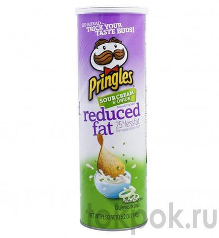 Чипсы Pringles Sour cream & onion со вкусом сметаны и лука, 149 гр