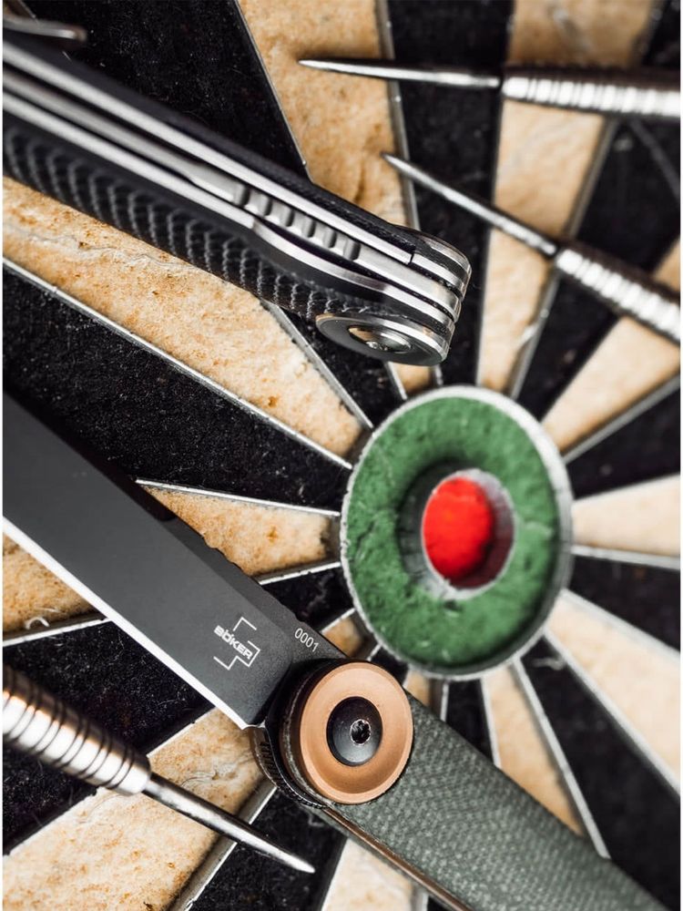 Нож Boker 01BO391 Kaizen Green Canvas Micarta