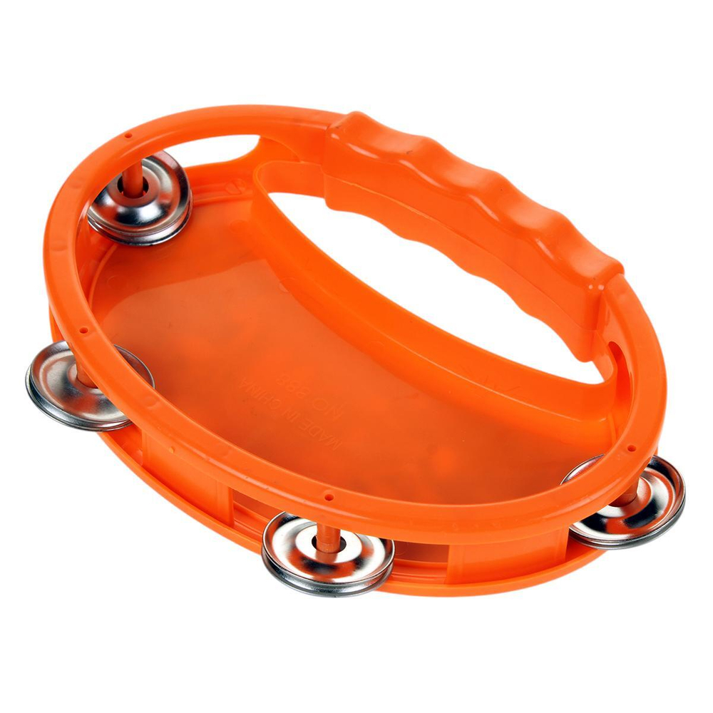 Бубен 16см, оранжевый, пакет 887E