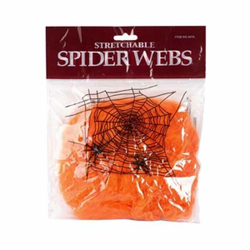 Паутина оранжевая с 2 пауками 1х1м/G