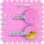 ЭВА-плитка зелёно-жёлтая 102×102×2 см - мягкий коврик-пазл, ромбы, 10 шт.