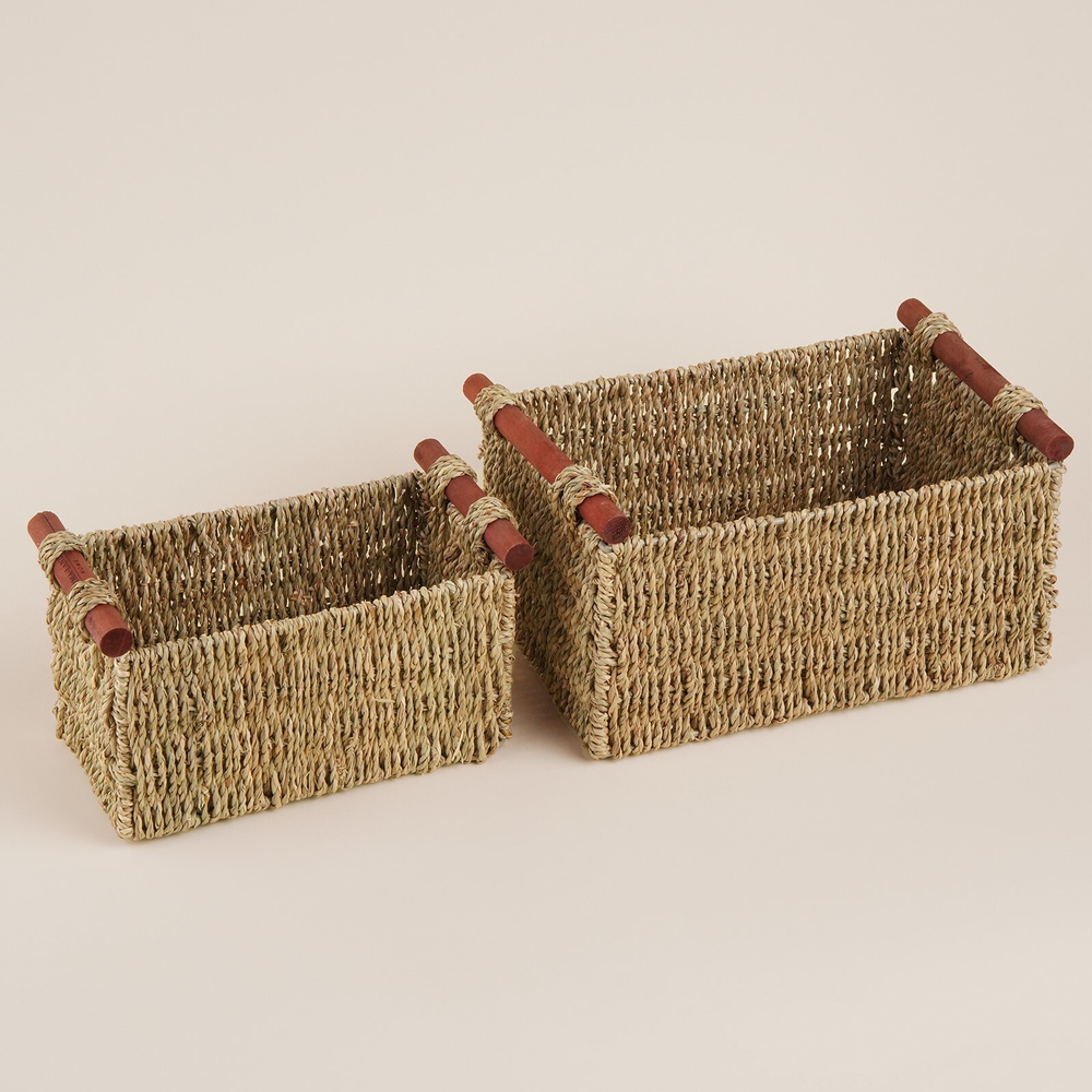 Корзины для хранения SL Home, плетёные, ручной работы, 2 шт: 23×13×14 см, 29×19×16 см 9946533