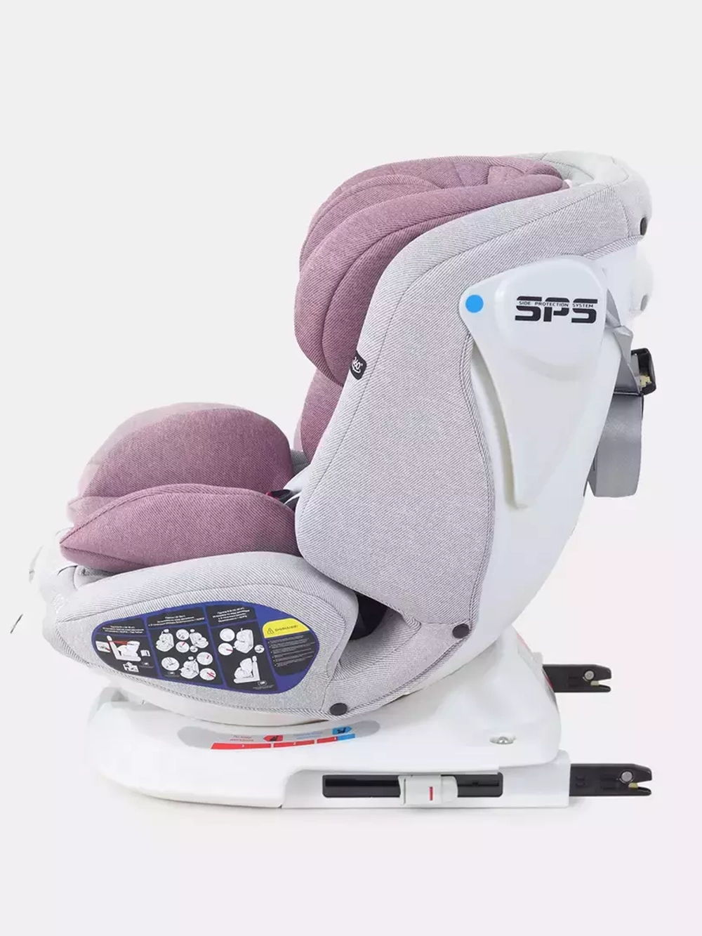 Автокресло Rant Nitro isofix 0/1/2/3 (0-36кг) Grey/Pink