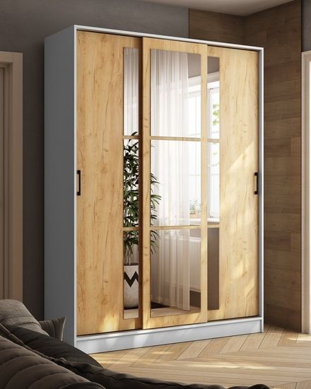 Шкаф-купе СТИЛЬ-2 белый / дуб крафт золотой 1600