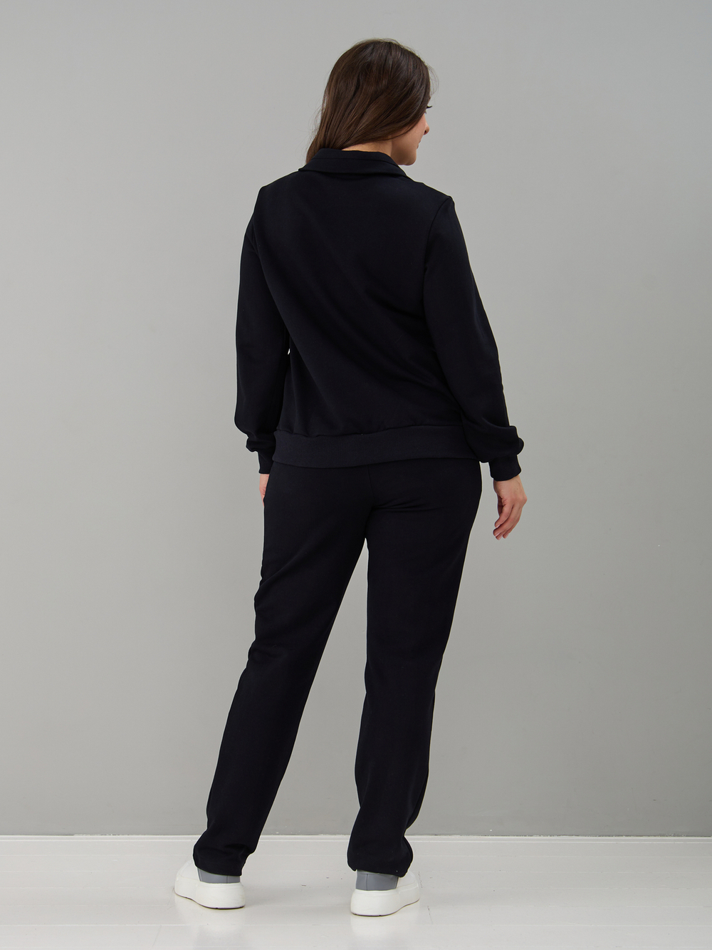 Костюм с брюками КБфп-584/черный-надпись