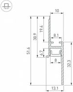 Профиль для плинтусов Arlight ARH-PLINTUS 043618