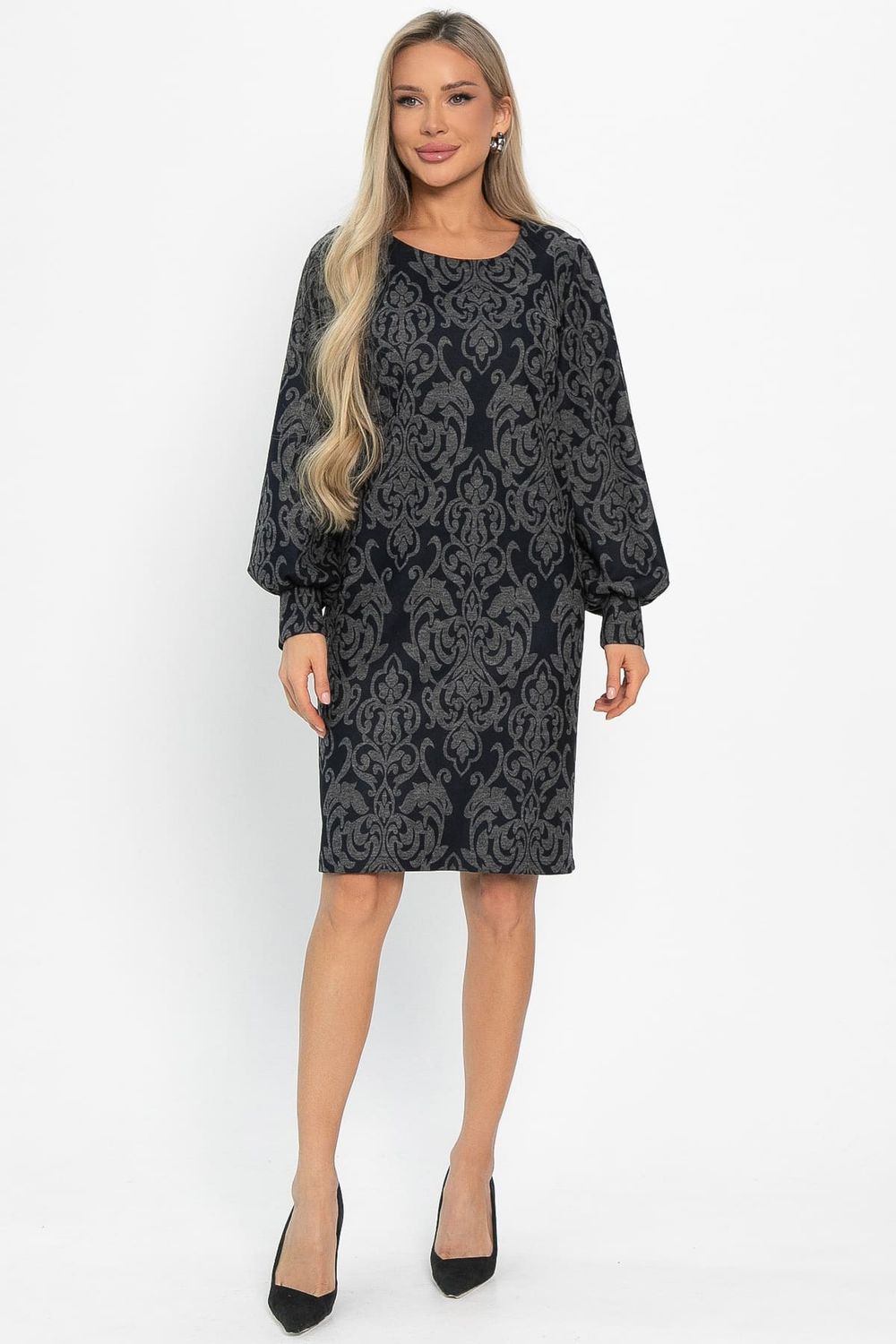 Платье Шарли (серо-синее) П14862-18М LT Collection