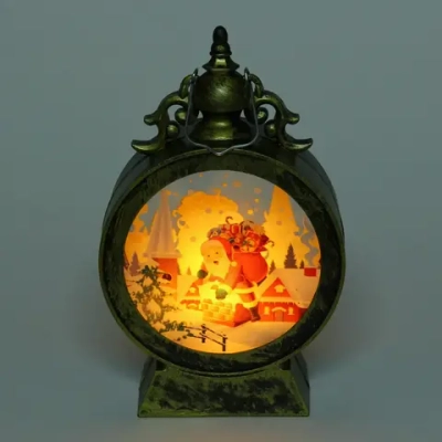 Сувенир с подсветкой «Дед Мороз с подарками» 9,3*15,2 см, Бронза