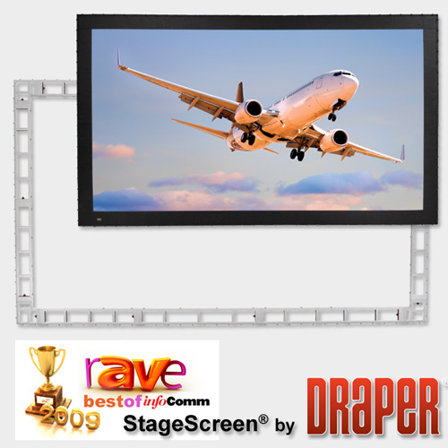 Мобильный экран Draper Stagescreen HDTV (16:9) 1400/551 686*1219 BM1300 (black backed, no legs) [383294]