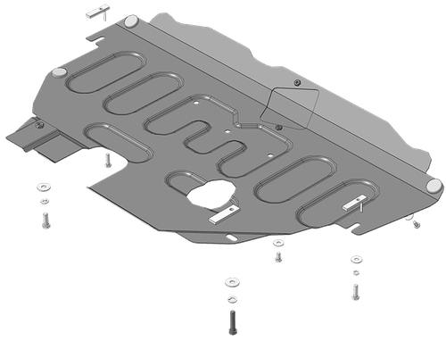 Защита стальная 2 мм двигателя и кпп для Ford Mondeo Motodor.70702