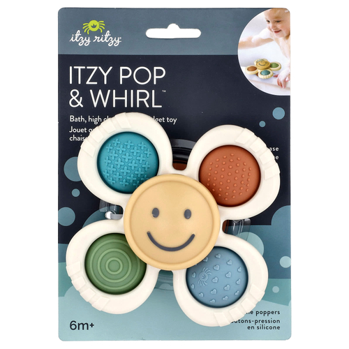 itzy ritzy, Itzy Pop & Whirl™, игрушка для малышей от 6 месяцев, Smile, 1 шт.