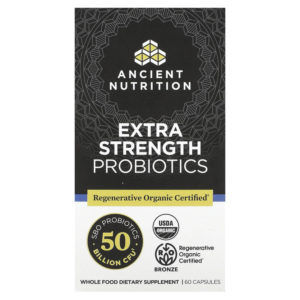 Ancient Nutrition, пробиотики, 25 млрд КОЕ, 60 капсул